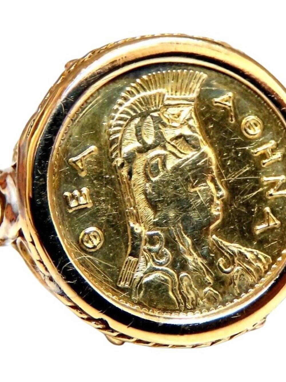 Turkey coin 18kt Gold ring intricate*